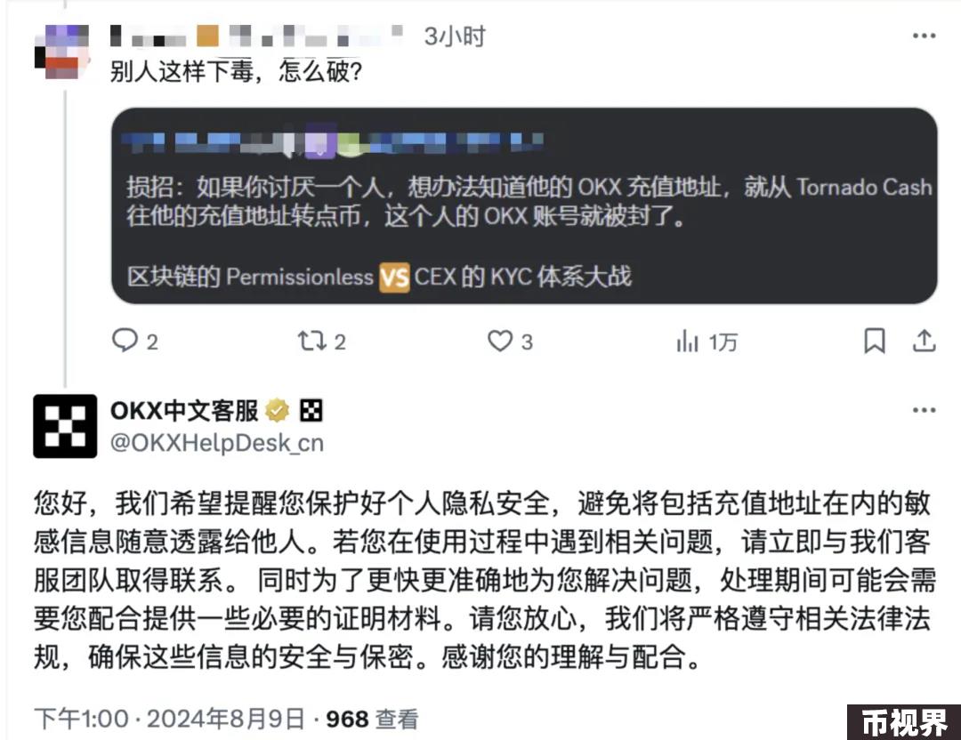 OKX交易所合规风暴：清退Tornado Cash相关账户，用户该如何应对？