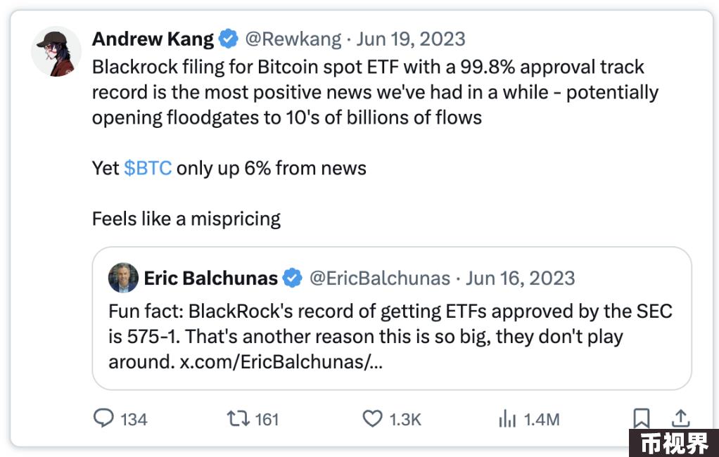 知名交易员Andrew Kang：为什么ETH现货ETF无法像BTC那样成功？