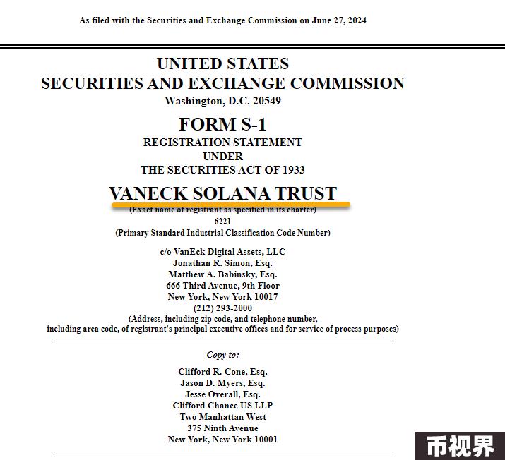 VanEck：我们为什么要申请SOL ETF？